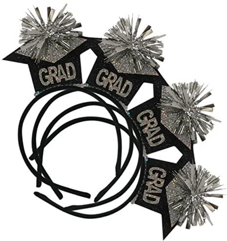 DEARMAMY 4stücke Stirnbänder Abschlusskappen-dekorationen Multifunktions-haarband Für Graduation Party Headwear Leicht Tragbar Für Fotoshootings Und Freizeit