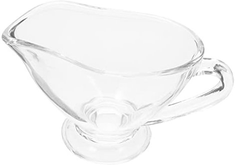 SECFOU Saucière À Lait Verseur De Vinaigrette Bol À Condiments Saucière De Service Distributeur De Sauce Avec Poignée En Verre Résistant Pour Restaurants Et Chez Soi