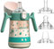 Baby Sippy Cup 240ml, Weighted Straw Non Spill Cups for Months 9+, Toddlers Straw Mug with Handles, Spill-Proof, Leak-Proof with 3 Types Soft Silicone Spout, BPA Free (Green)