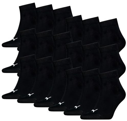 PUMA Unisex Quartersocken 18 Paar aus Baumwollmix, kurze Socken für Damen und Herren