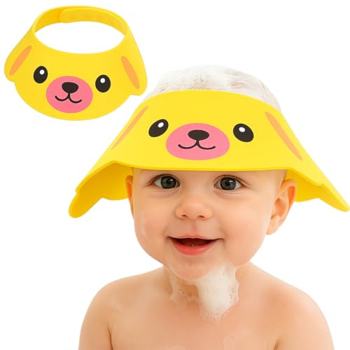 EAVUYIS Haarwaschhilfe Kinder, Shampoo Schutz für Kinder, Baby Shampoo Kappe, Duschhaube Kinder, Verstellbare Duschhaube für Kinder, Baby Duschhaube
