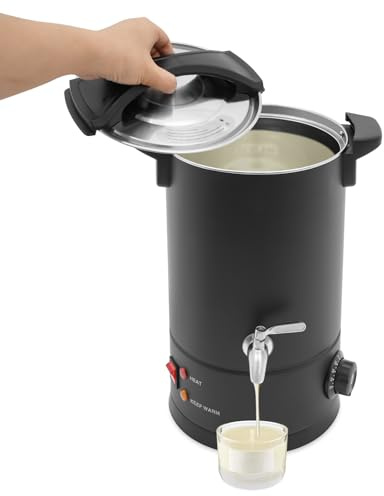GAOUSD Scioglicera Per Candele In Acciaio Inox 8L Macchina Per Fusione Di Cera Elettrica Con Rubinetto E Indicatore, Temperatura Regolabile, Per Ceri Di Soia, Parafina, Ceri D'api