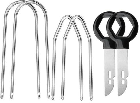 6 pcs Radio ausbau werkzeug, Entriegelungswerkzeug autoradio, Entriegelungsschlüssel Radio, Autoradio Ausbauwerkzeug, Kfz Bügel Removal Instrument Schlüssel Freigabetasten, Ausbau Werkzeug