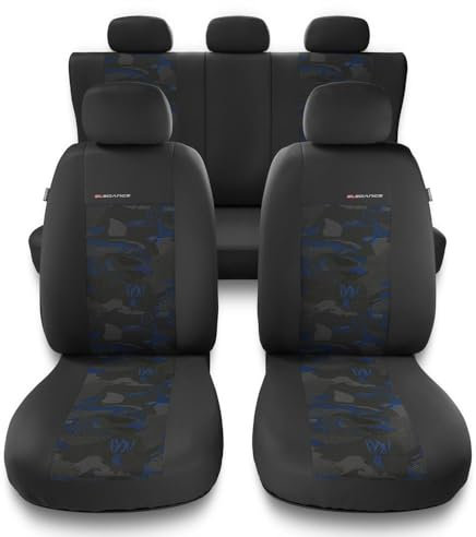 Mossa - Universal Sitzbezüge Auto kompatibel mit VW Volkswagen Polo II, III, IV, V, VI (1981-2019) - Autositzbezüge Schonbezüge für Autositze - UNE-BL