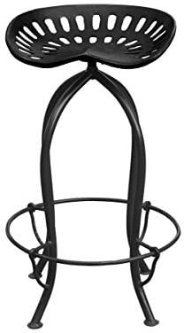 Barhocker, This & That, Metall, Gestell Metall schwarz, Sitz Roheisen, Recycelter Traktorsitz, Sitzhöhe ca. 71 cm