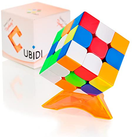 CUBIDI® Zauberwürfel 3x3 - Typ Sydney - ohne Sticker - Speedcube 3x3x3 mit optimierten Eigenschaften für Speed-Cubing - Magic Cube für Anfänger und Fortgeschrittene