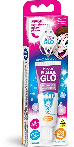 Plaque Glo Plaque Disclosing Toothpaste and Torch System (Tropical)