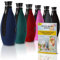 SODAZiP® Premium Schutzhülle kompatibel mit SodaStream Crystal Glaskaraffe [EXTRA KÜHLEFFEKT] - Bruchschutz Neopren Hülle für Soda Stream Glasflaschen - Zubehör für unterwegs (Blau)