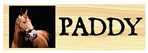 Personalised Stable Door Sign, Horse/Pony Name Plate Plaque Metal Sign Nameplate Pine