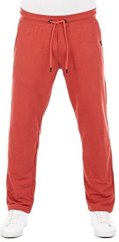 riverso Jogginghose Herren Baumwolle lang Regular Fit RIVGuido Sporthose Trainingshose Freizeithose Rot L, Größe:L, Farbe:Rusty Ochre Red