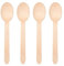 WedDecor 100Pcs Disposable Wooden Spoons, Cutlery Set, Disposable Teaspoons for Wedding, Parties, Picnic, BBQ, Christmas, Travel Cutlery Set, Wooden Spoons Cooking Utensils, Party Supplies