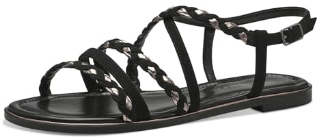 Tamaris Damen Sandalen Textil Sommer; BLACK/schwarz; 37 EU