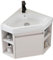 Mobile angolare mobile lavabo bagno mobile bagno con lavabo e specchio,Vari stili disponibili, con rubinetto nero, adatti per bagni, toilette, camere degli ospiti, piccoli appartamenti ( Color : SET1