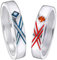 XSLGOGO Anime Darling in der FranXX Ring Zero Two Hiro Unisex Einstellbare Paar Ringe