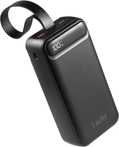 Lachy Große Powerbank 27000 mAh Schnellladung externer Akku mit USB-C-Ausgang [20 W PD/QC 3.0] Powerbank mit LED-Licht & Display, tragbares Ladegerät für iPhone Samsung Xiaomi Huawei usw.
