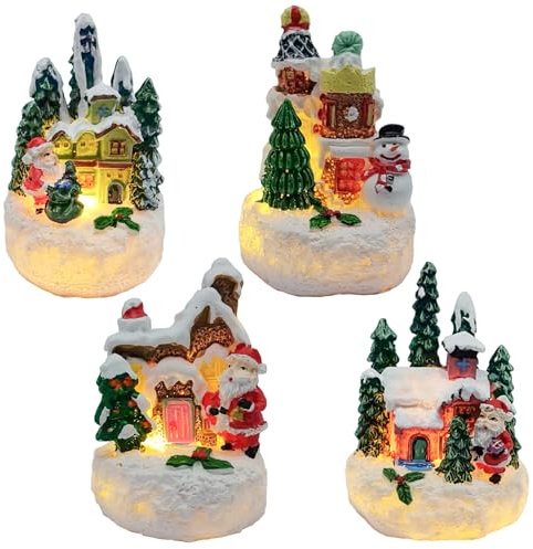 Weihnachtsdorf Mit Beleuchtung, Weihnachtsdeko Amerikanisch, Weihnachtshäuser Beleuchtet, Christmas Town, Kleine Weihnachtsstadt, Weinachtsdekorationen Weihnachtshaus Led Häuser Miniatur Village Set