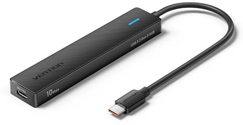 VENTION 10Gbps USB C Hub With 2 USB C and 2 USB A Data Ports, 32g Compact Portable Adapter for MacBook Pro/Air, iPad Pro/Air, iPhone 15/16, HP, Dell