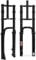 BUCKLOS 26 inch x 4.0 Fat Tire Bike Suspension Air Fork Double Shoulder, 1 1/8 MTB QR 9 x 135mm Travel Straight Tube Manual Lockout 180mm Travel Mountain Bicycle Front Forks for Beach Snow Ebike