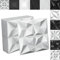 Aufun 3D Wandpaneele PVC 36 Stück, 50 x 50 cm Platte Wandverkleidung Fassadenverkleidung Dekoren Deckenpaneele Deckenplatten, Wanddeko Platten für Wohnzimmer, Schlafzimmer (9m²,Diamant Weiß)