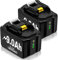 2X 9.0Ah/9000mAh Hohe Kapazität Ersatzakku für Makita 18V Akku BL1860B BL1850B BL1830 BL1830B BL1860 BL1840B BL1840 BL1835 BL1845 BL1850 194205-3 LXT-400 mit LED-Anzeige