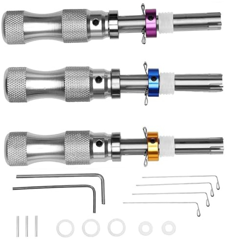 Dorccsi 3-teiliges Dietrich-Set, Multifunktions-Sechskantschlüssel, Metall-Dietrich-Werkzeug, tragbares, robustes Handwerkzeug für die Heim-Werkzeuge, Rohr-