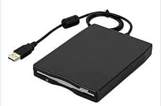 Floppy Diskette Reader Drive with USB and Type C, 3.5 inch External Portable Floppy Diskette Drive, 1.44 MB Dual Interface FDD Diskette Drive for Desktop, PC, Mac OS, Windows 11/10/8/7/XP/2000/Linux