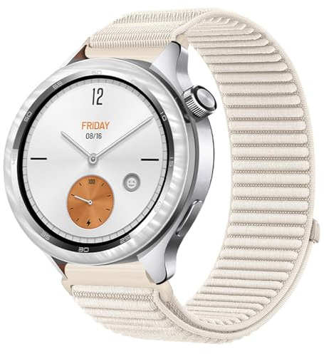 GIOPUEY Correas Compatible con Xiaomi Watch S4, Nylon Transpirable Sport Correa Loop Deportiva de Nylon Trenzado Strap Band - Beige