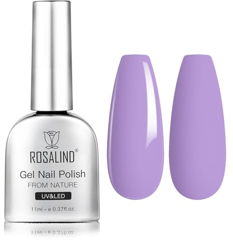 ROSALIND Pintauñas Semipermanentes Violeta 11ML Pintauñas Gel | Violeta Colores Esmaltes Permanentes Para Uñas, UV LED Nail Art Manicura Pintauñas Semipermanente 1 Piezas