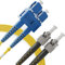 BEYONDTECH Cavo Fibra Ottica SC a ST OS1 Monomodale Duplex (1 Metro) - Cavo di Fibre Ottiche UPC/UPC - 9/125 (LSZH)