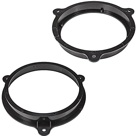 tomzz Audio 2838-002 Lautsprecherringe Adapter Halterungen kompatibel mit Nissan Micra Juke Dacia Lodgy Sandero Logan Diverse Einbauorte für 165mm DIN Lautsprecher