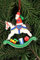 Christian Ulbricht Christbaumschmuck Christbaumschmuck Weihnachtsmann auf Schaukelpferd - 6,8x7,1cm