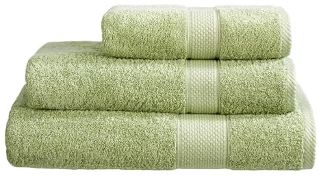 Linens Limited - Hand Towel for Bathroom and for Kitchen, Great as Face Towel, Guest Towel, and More, Turkish Cotton, Soft and Luxurious, Super Absorbent, Machine Washable (Light Green)