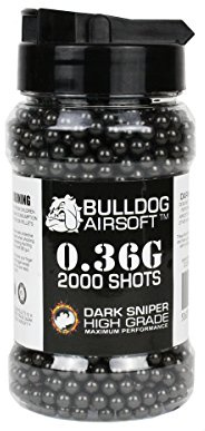 Bulldog AIRSOFT 0.40G 2000 DARK SNIPER BLACK HIGH GRADE BB PELLETS BULLETS