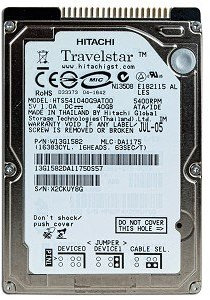 Hitachi Travelstar 5K100 - Hard drive - 40 GB - internal - 2.5 - ATA-100 - 5400 rpm - buffer: 8 MB, [Importado de UK]