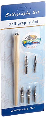 Seehaus 6-teiliges Kalligraphie-Set mit Standardgraphfedern/Zeichenfedern
