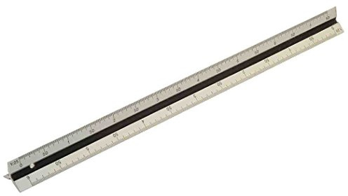 Rolson Triangle Scale Ruler, Multi-Colour, 300 mm, 1 Pack/S