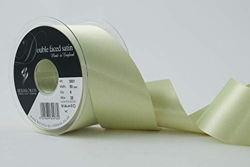 Berisfords 3501 50mm 06 Lime Double Satin Ribbon x 20mtr, 20m