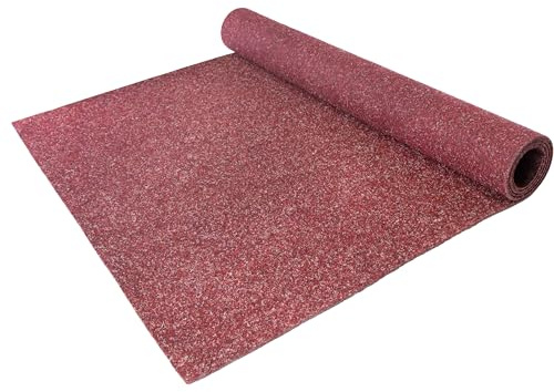 Nadelfilz MERLIN Bodenbelag 200x400 cm Rot | Robuste Auslegware mit 17dB Trittschallminderung | Stuhlrollengeeignet & farbecht | GUT-zertifizierter Nadelfilzboden für Büro Messe Hotel