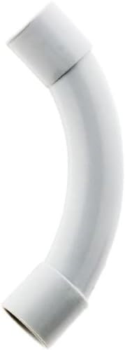 Zenitech - Juego de 2 Curvas para Tubería IRL Ø20mm - PVC Rígido - Uso Interior y Exterior - Instalación Fácil en Espacios Reducidos - Compatible con Cables Varios - Gris