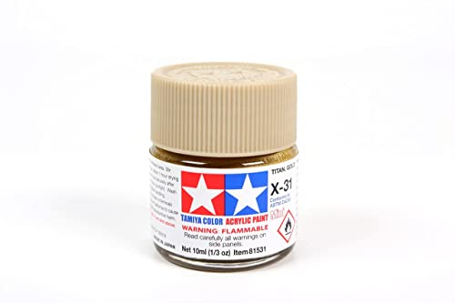 Tamiya 81531 – Peinture Acrylique Format Mini, Couleur Brillant/doré (10 ML)