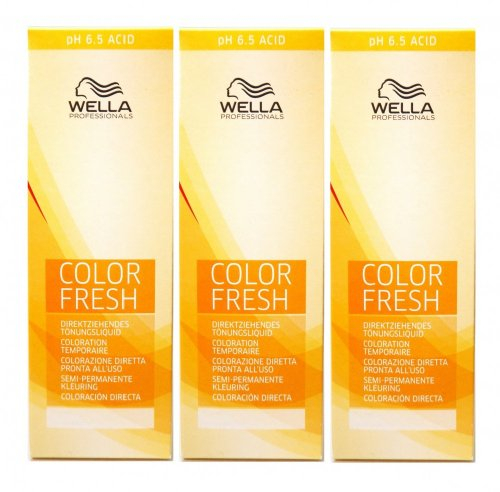 Wella Color Fresh Acid 6/34 dunkelblond gold-rot 3 x 75 ml Tönungsliquid Gel-Tönung pH 6.5 CF