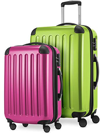 HAUPTSTADTKOFFER - Alex - 2er Kofferset Hartschale glänzend, mittelgrosser Koffer 65 cm + Handgepäck 55 cm, 74 + 42 Liter, TSA