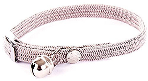 Halsband voor kat elastisch nylon grijs 30X1 CM