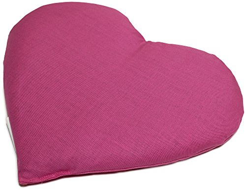 GIRAFFENLAND Johanniskernkissen Herz ca. 30x25cm - pink - Wärmekissen - Körnerkissen - Ein charmantes Geschenk