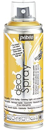 PEBEO - Peinture Acrylique en Spray - Pour la Décoration Multi Supports en Intérieur et Extérieur - Base Eau, Faible Odeur - 200 ml - Finition Nacré - Coloris Or Nacré