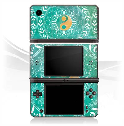 DeinDesign Skin kompatibel mit Nintendo DSi XL Folie Sticker Ying Yang Asien Mint