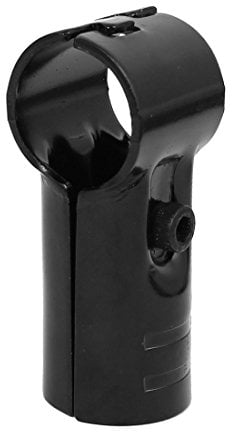 sourcing map Clip abrazadera del tubo conector de tubo 28mm de diámetro en forma de T de metal de doble puerto