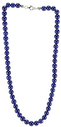 budawi-Ketten Lapislazuli Kette Halskette Collier Perlenkette 925er Silberverschluss