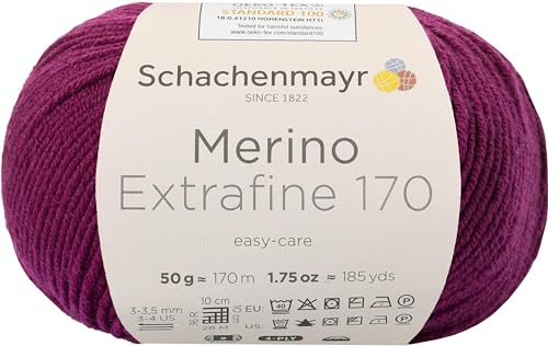 Schachenmayr Merino Extrafine 170 9807551-00033 burgundy Handstrickgarn, Schurwolle