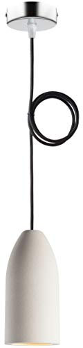 Buchenbusch urban design Deckenlampe Wohnzimmer hängend light edition 7,5 x 16 cm, Pendelleuchte 1 flammig mit Textilkabel Schwarz